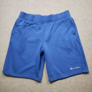 Champion Blue Fleece Athletic Shorts Men #7